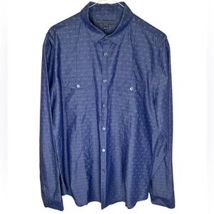 John Varvatos Blue Button Down Shirt